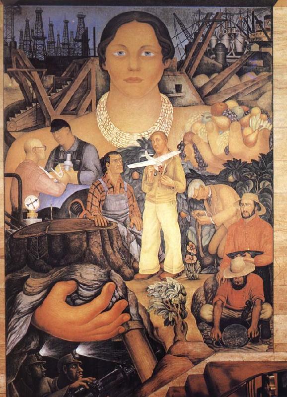 Diego Rivera Allegory of California china oil painting image